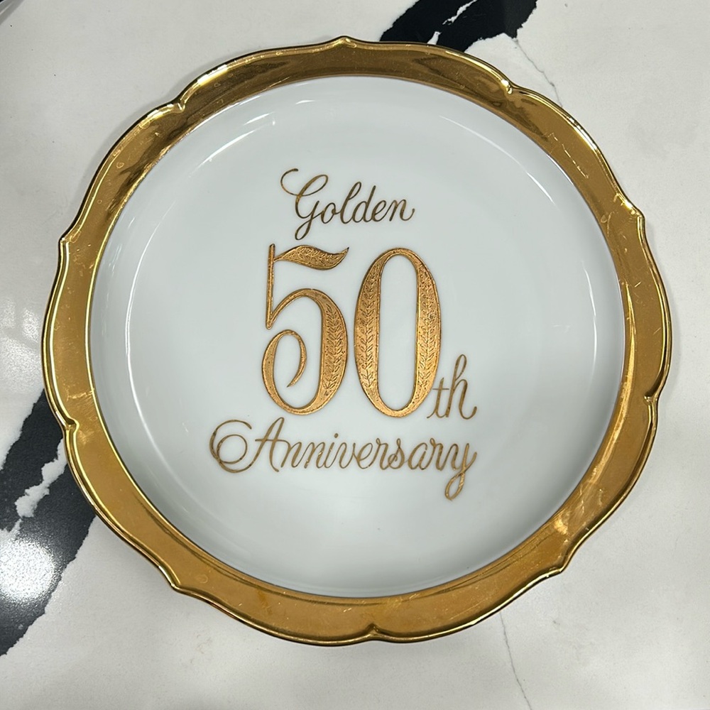 50th Wedding Anniversary Plate